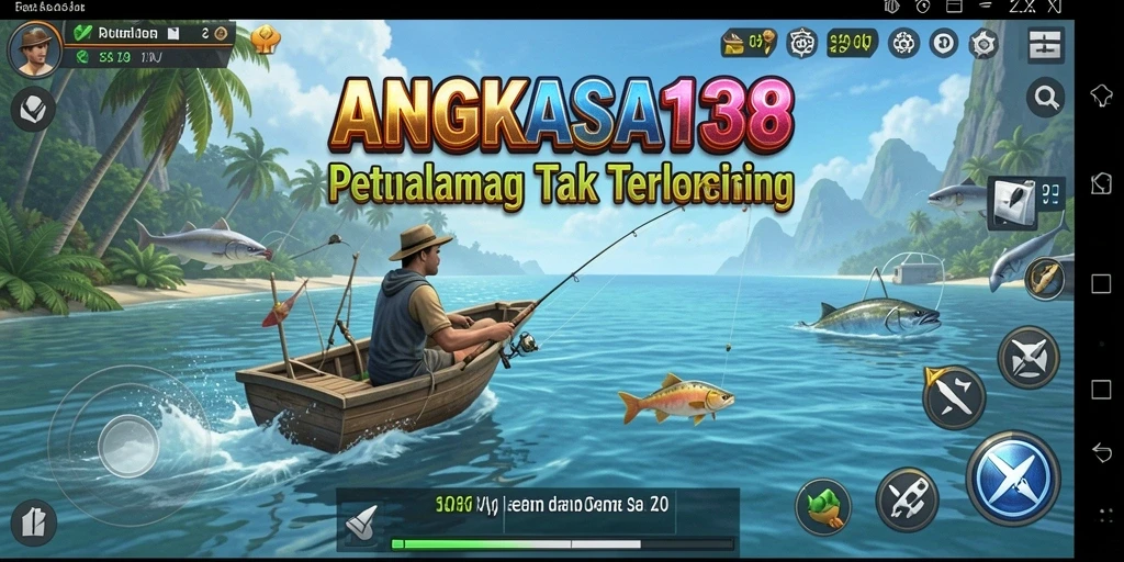 Screenshot gameplay <strong>ANGKASA138</strong> menampilkan aktivitas memancing yang menarik.