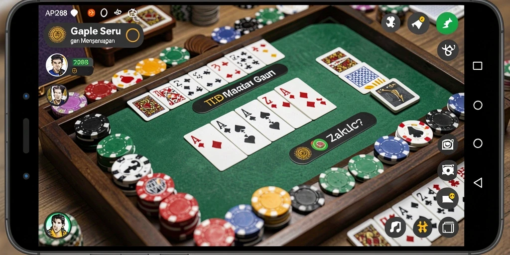 Tampilan gameplay seru dan interaktif Gaple di API288.