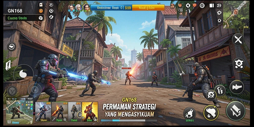 Screenshot gameplay GN168 menunjukkan aksi strategi yang mendebarkan.