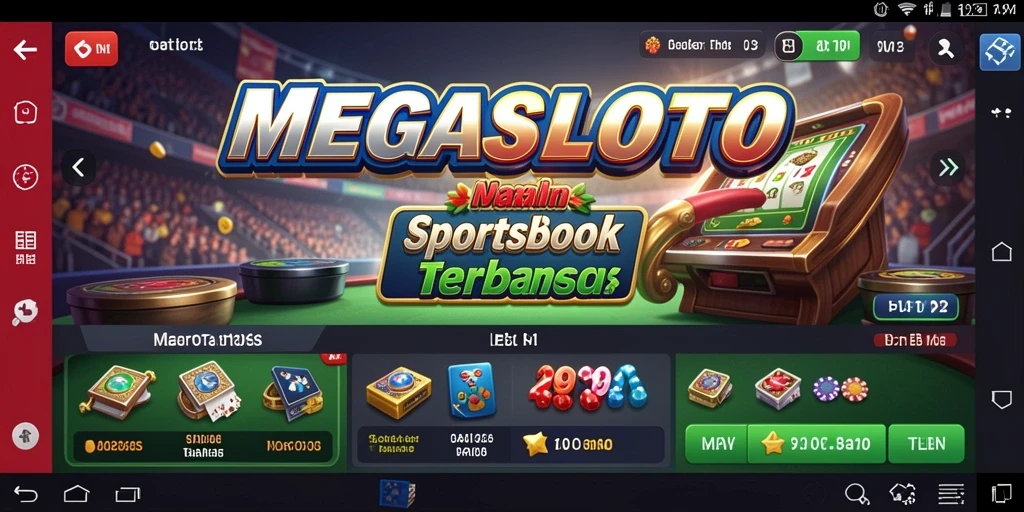 Tampilan menarik dari gameplay Sportsbook MEGASLOTO.