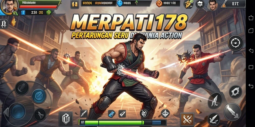 Tampilan gameplay mendebarkan di MERPATI178 dengan pertempuran action.