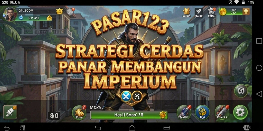 Screenshot gameplay PASAR123 menampilkan strategi pasar yang mendalam.