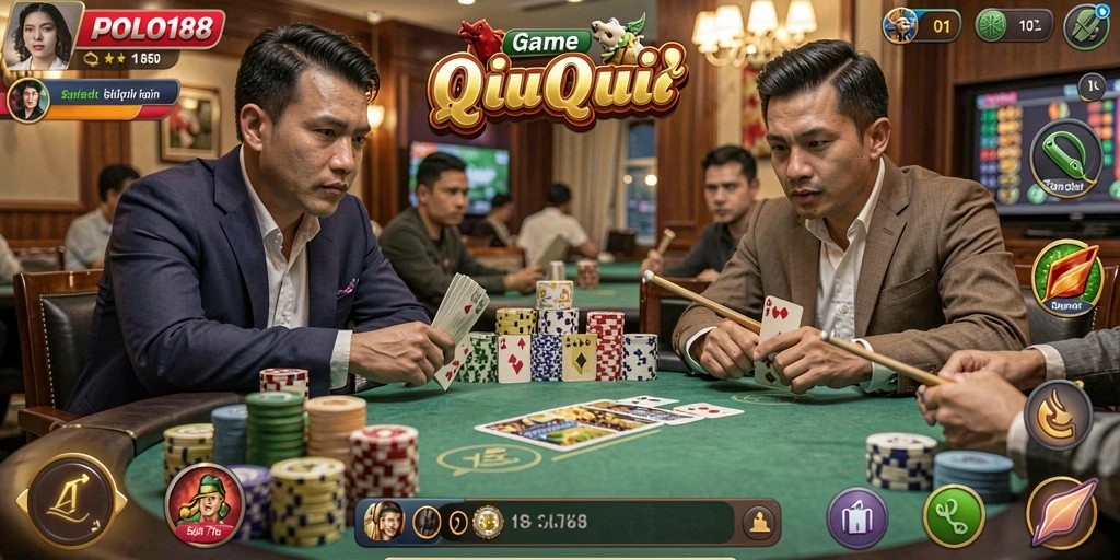 Tangkapan layar gameplay QiuQiu yang penuh aksi dan seru.